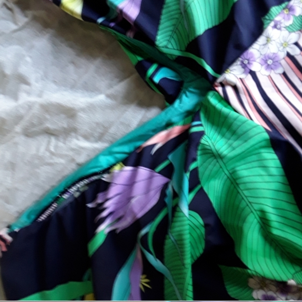 Trina Turk Floral Midnight Harvest Swimsuit - Picture 6 of 16
